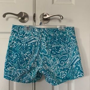 Ann Taylor LOFT turquoise shorts; front & back pockets; size 2 original